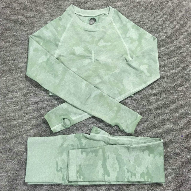 Camouflage Yoga Set Gym Fitness Clothing