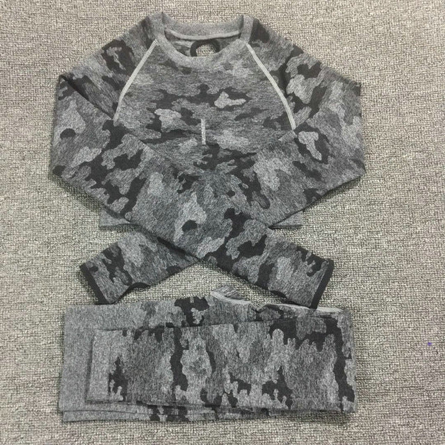 Camouflage Yoga Set Gym Fitness Clothing