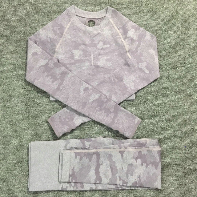 Camouflage Yoga Set Gym Fitness Clothing