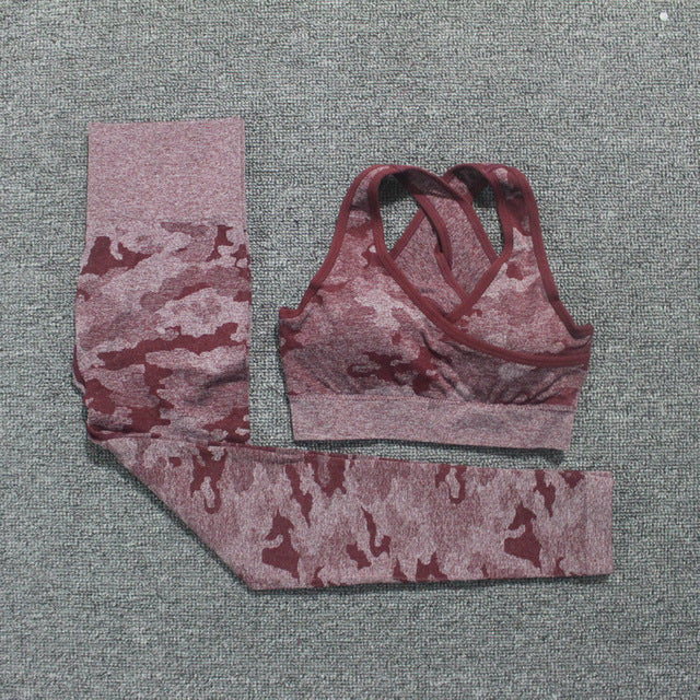 Camouflage Yoga Set Gym Fitness Clothing