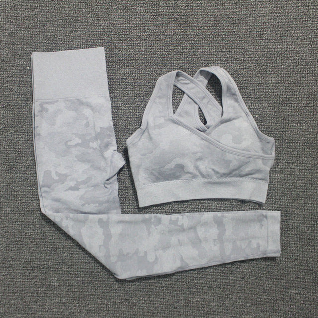 Camouflage Yoga Set Gym Fitness Clothing