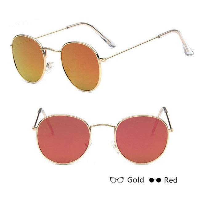 Mirror Metal Women Vintage Sunglasses