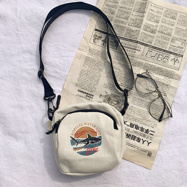 Canvas Cell Phone Simple Small Crossbody Bags