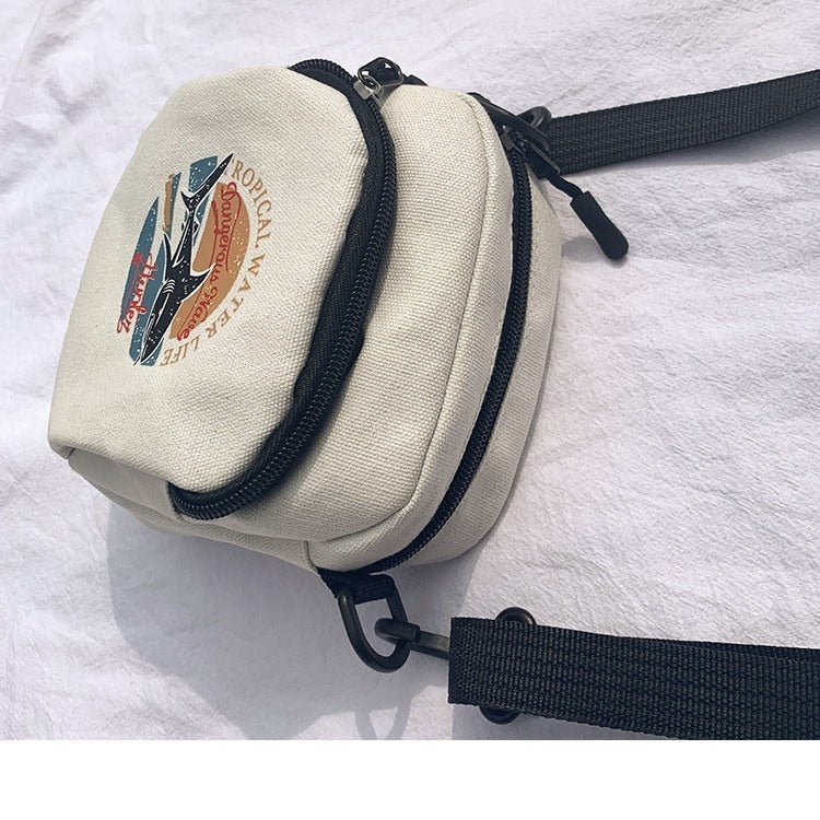 Canvas Cell Phone Simple Small Crossbody Bags