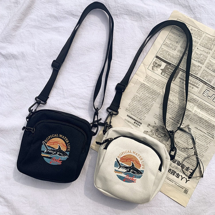 Canvas Cell Phone Simple Small Crossbody Bags