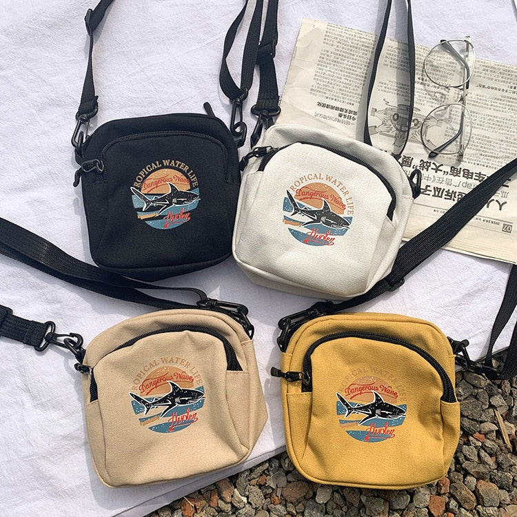 Canvas Cell Phone Simple Small Crossbody Bags