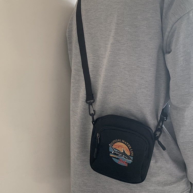 Canvas Cell Phone Simple Small Crossbody Bags