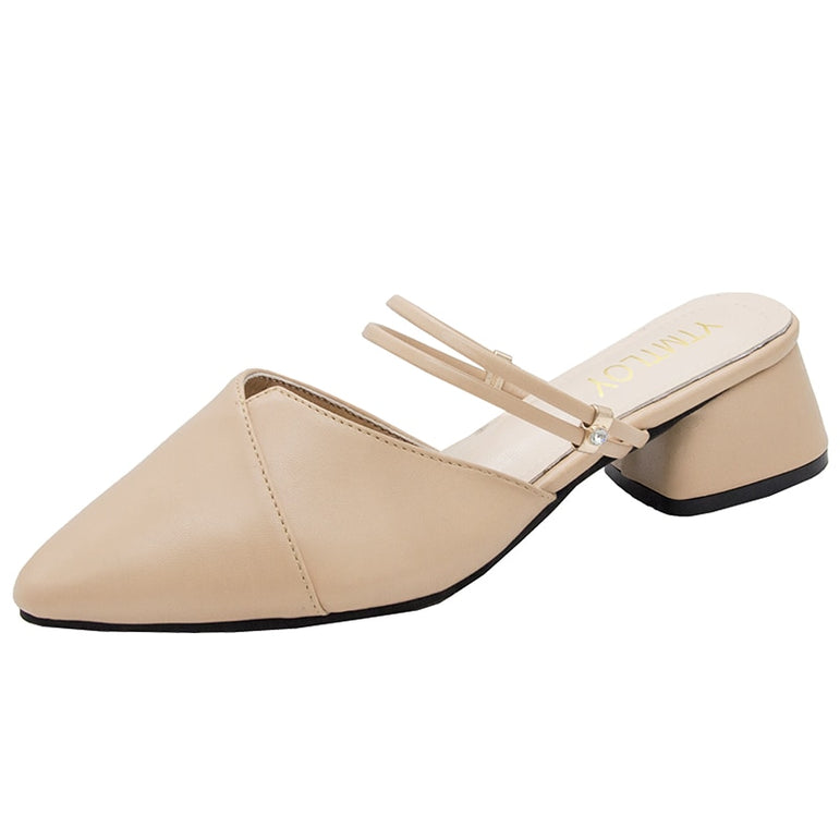 Party Women Mules Slipper Pointed Toe Sandals