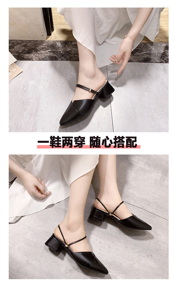 Party Women Mules Slipper Pointed Toe Sandals