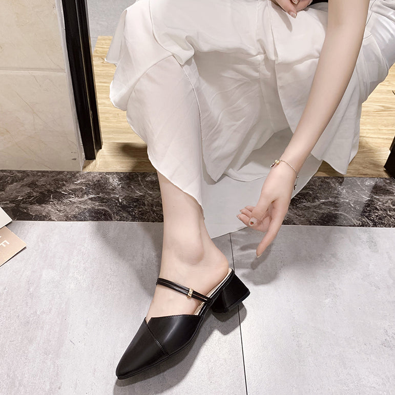 Party Women Mules Slipper Pointed Toe Sandals
