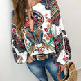 Bohemian Clothing Shirt Vintage Floral Blouse