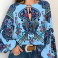 Bohemian Clothing Shirt Vintage Floral Blouse