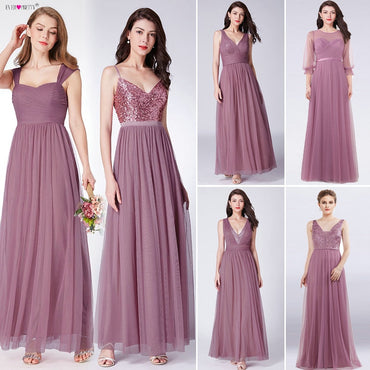 Weddings Party Guest Dust Pink Bridesmaid Dresses