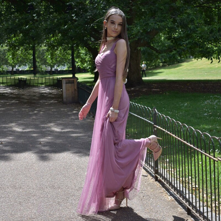 Weddings Party Guest Dust Pink Bridesmaid Dresses