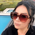 Gradient Plastic Fashion Women Oversize Sunglasses