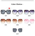 Gradient Plastic Fashion Women Oversize Sunglasses