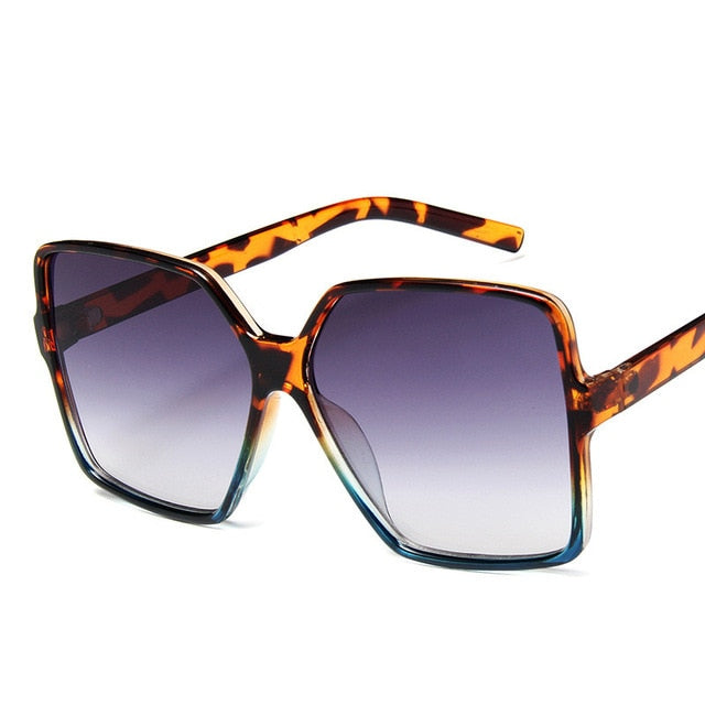 Gradient Plastic Fashion Women Oversize Sunglasses