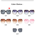 Gradient Plastic Fashion Women Oversize Sunglasses