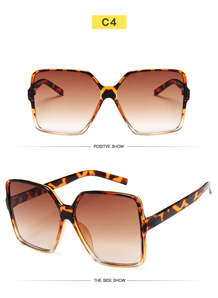 Gradient Plastic Fashion Women Oversize Sunglasses
