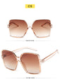 Gradient Plastic Fashion Women Oversize Sunglasses