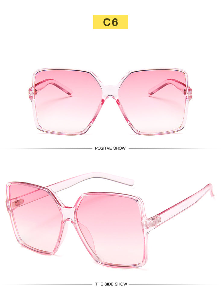 Gradient Plastic Fashion Women Oversize Sunglasses