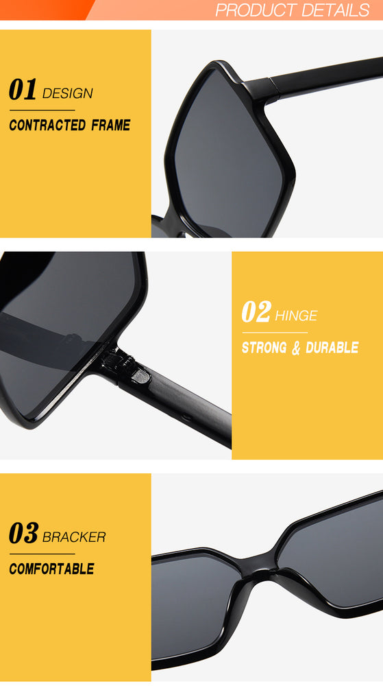 Gradient Plastic Fashion Women Oversize Sunglasses