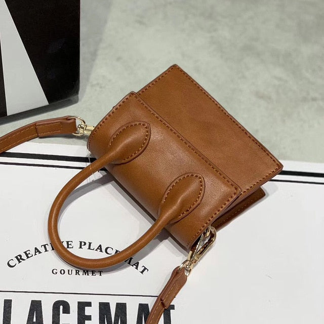 Mini Small Square Leather Women's Handbag