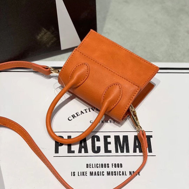 Mini Small Square Leather Women's Handbag