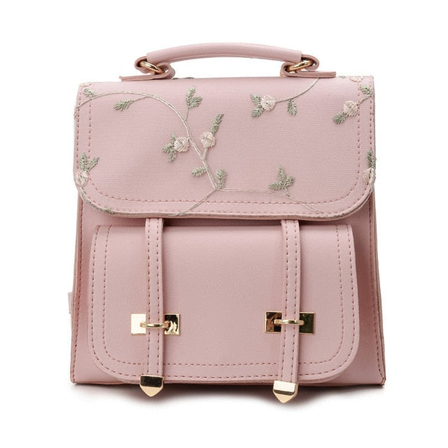 Teenage Girls High Quality Leather Backpack