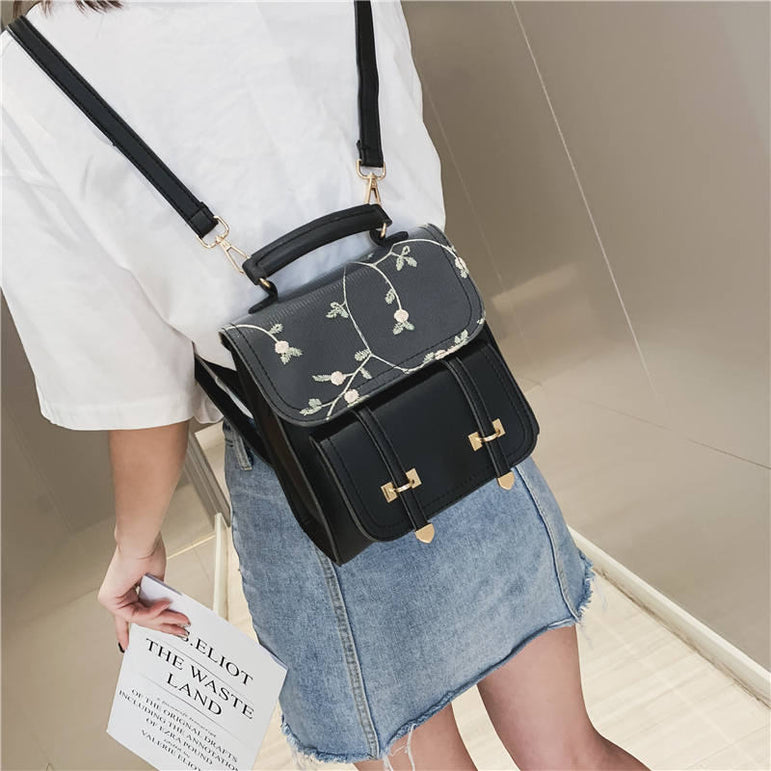 Teenage Girls High Quality Leather Backpack