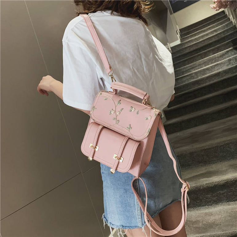 Teenage Girls High Quality Leather Backpack