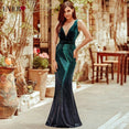 Plus Size Evening Sexy V-Neck Sleeveless Dress