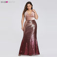 Plus Size Evening Sexy V-Neck Sleeveless Dress
