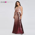 Plus Size Evening Sexy V-Neck Sleeveless Dress