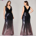Plus Size Evening Sexy V-Neck Sleeveless Dress