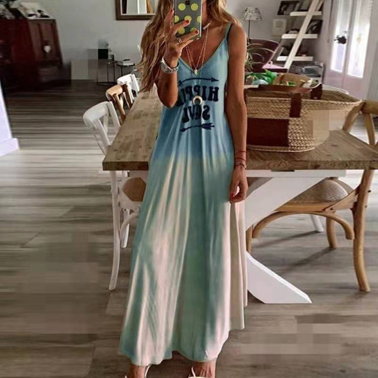 Colors Summer Sexy Boho Bow Maxi Dress