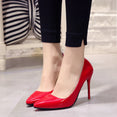 Pointed Toe Patent Leather Wedding Pumps