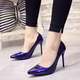 Pointed Toe Patent Leather Wedding Pumps