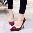 Pointed Toe Patent Leather Wedding Pumps