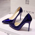 Pointed Toe Patent Leather Wedding Pumps