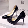 Pointed Toe Patent Leather Wedding Pumps