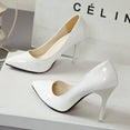 Pointed Toe Patent Leather Wedding Pumps