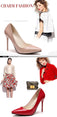Pointed Toe Patent Leather Wedding Pumps