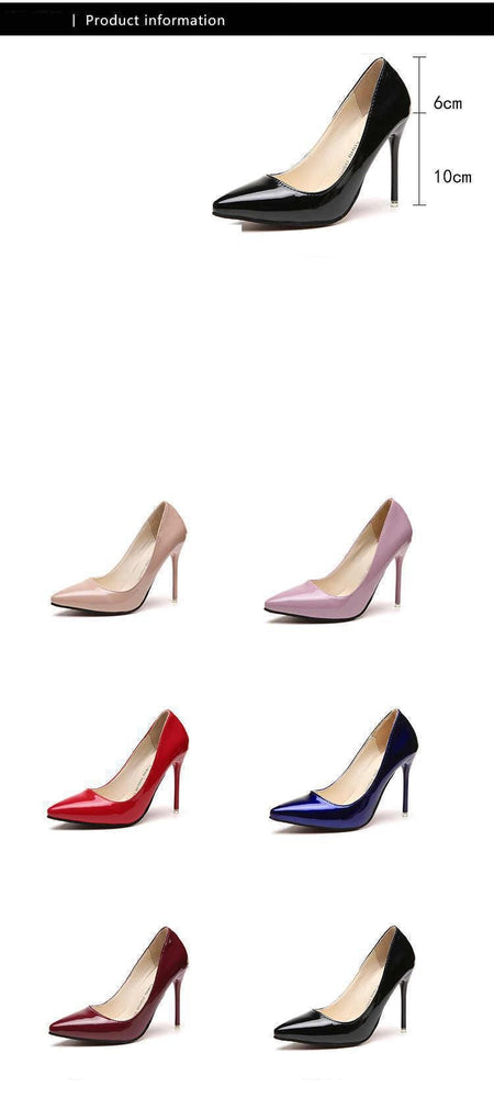 Pointed Toe Patent Leather Wedding Pumps