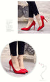 Pointed Toe Patent Leather Wedding Pumps