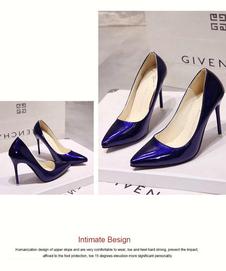 Pointed Toe Patent Leather Wedding Pumps