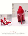 Pointed Toe Patent Leather Wedding Pumps