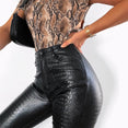 High Waist Pencil Faux Leather Pants Trousers