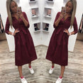 Women Casual Sashes a Line Party Dress
