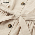 Simplee Vintage button women dress